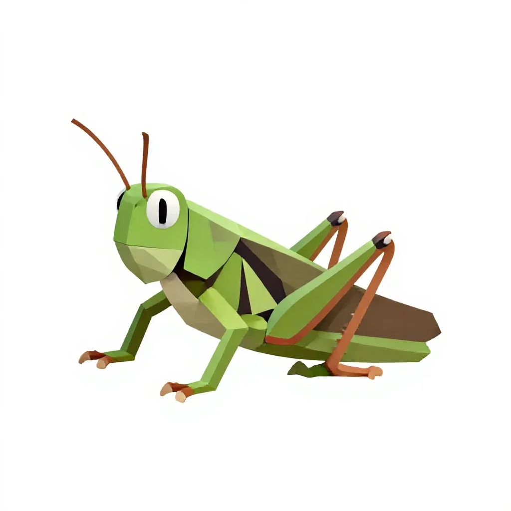 Grasshopper isolated on a white background