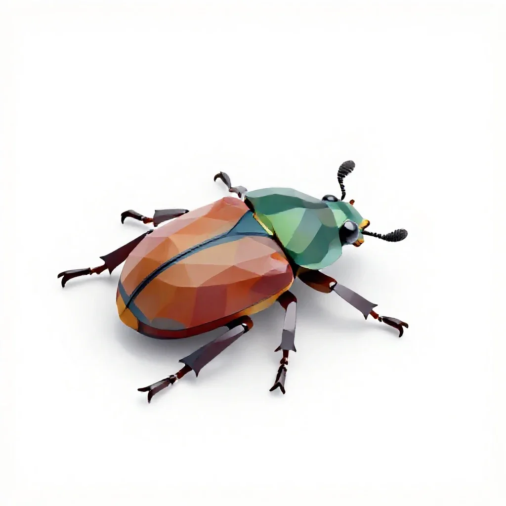 Jewel beetle isolated on a white background