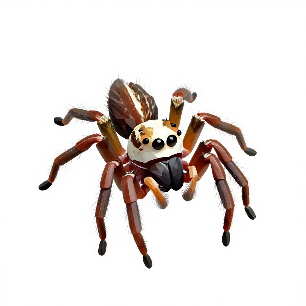 Jumping spider isolated on a white background