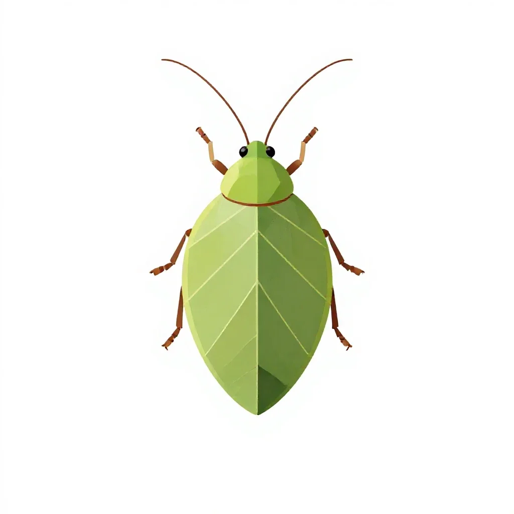 Leaf insect isolated on a white background