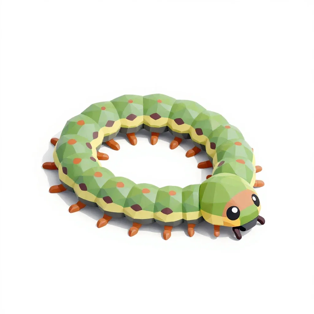 Millipede coiled isolated on a white background