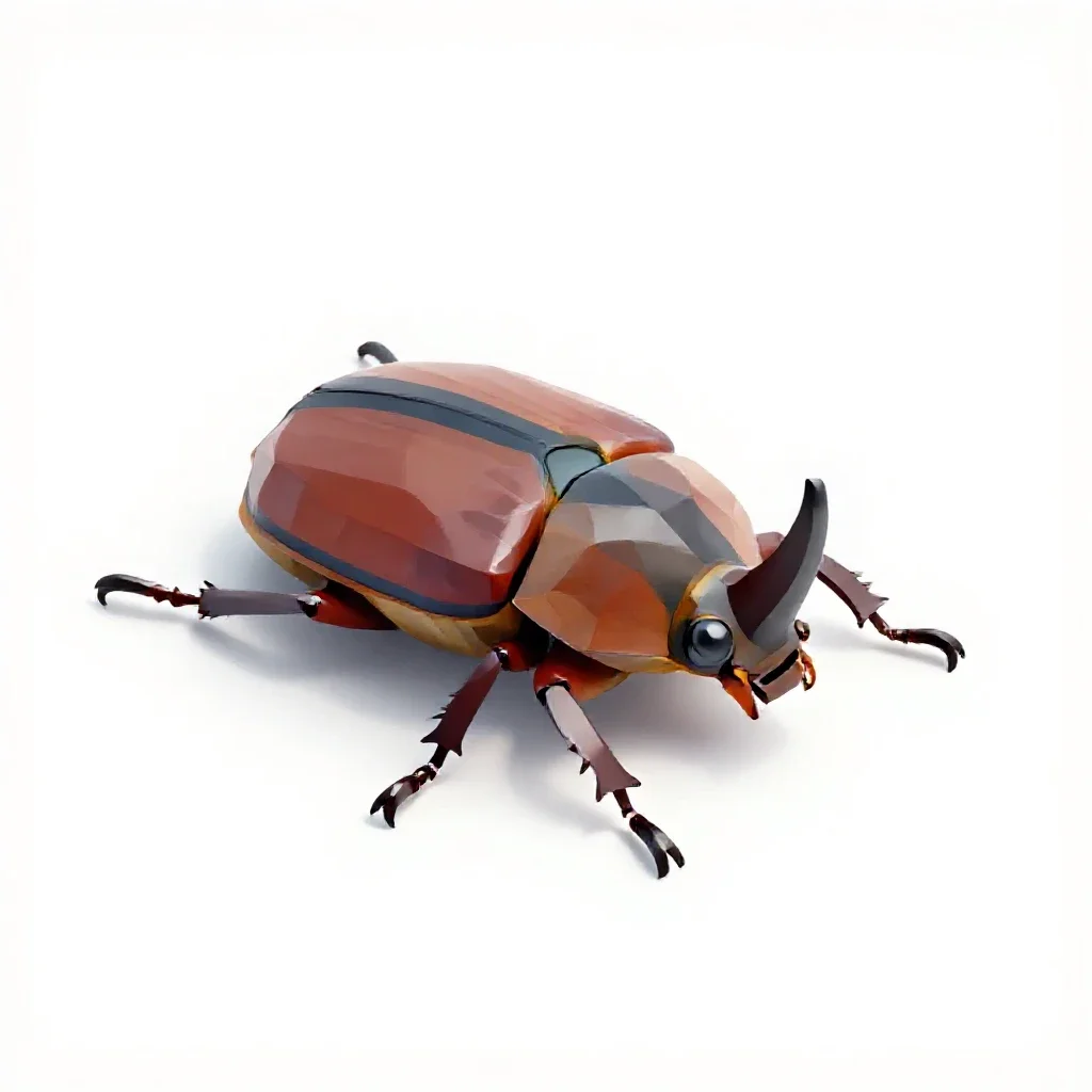 Rhinoceros beetle isolated on a white background