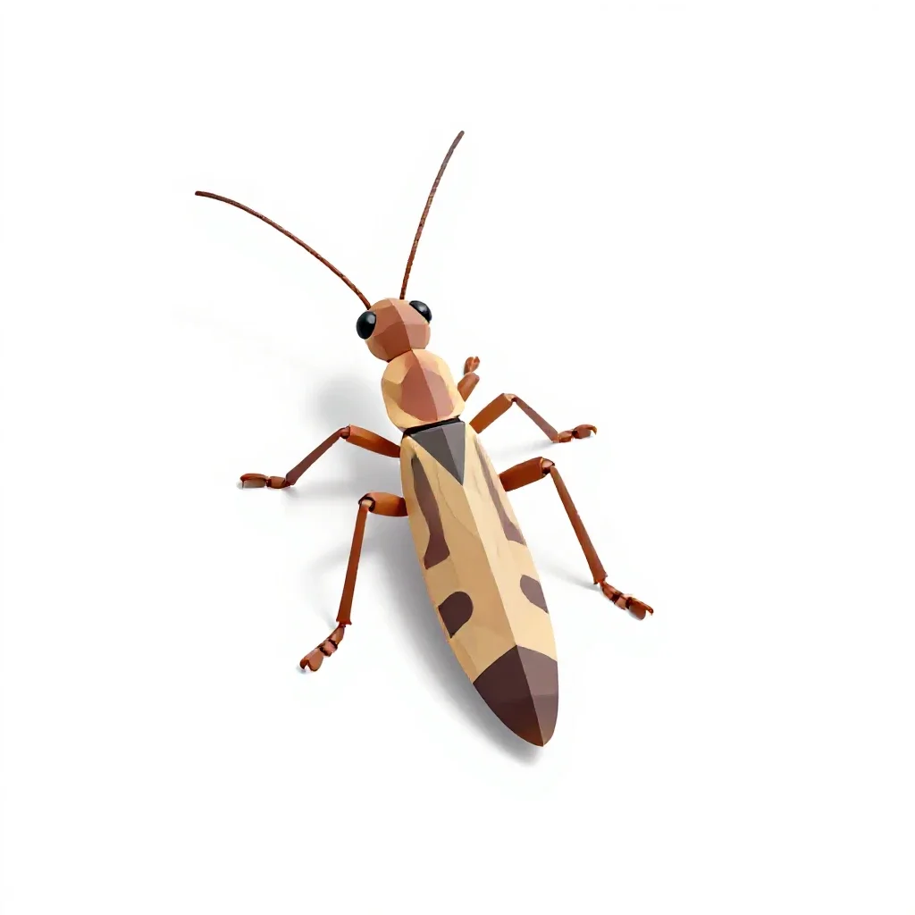 Stick insect isolated on a white background