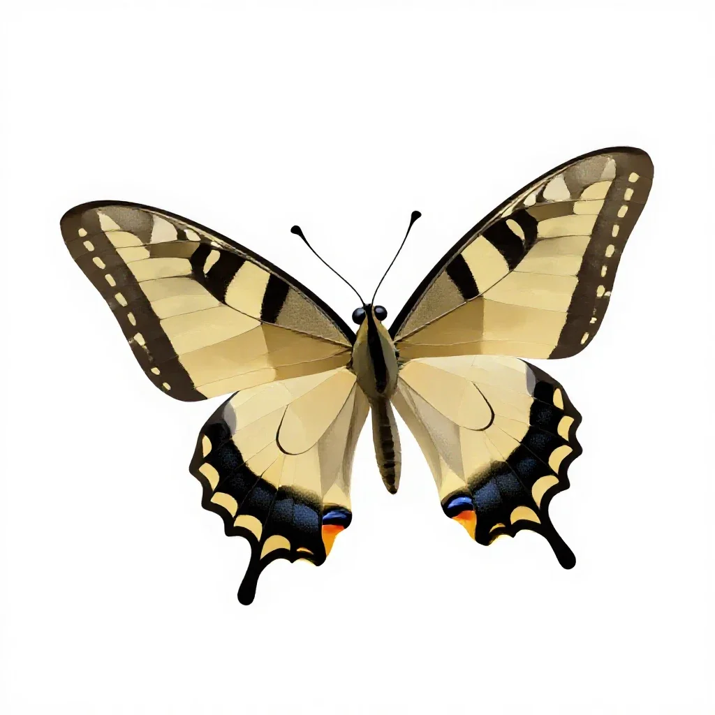 Swallowtail butterfly isolated on a white background