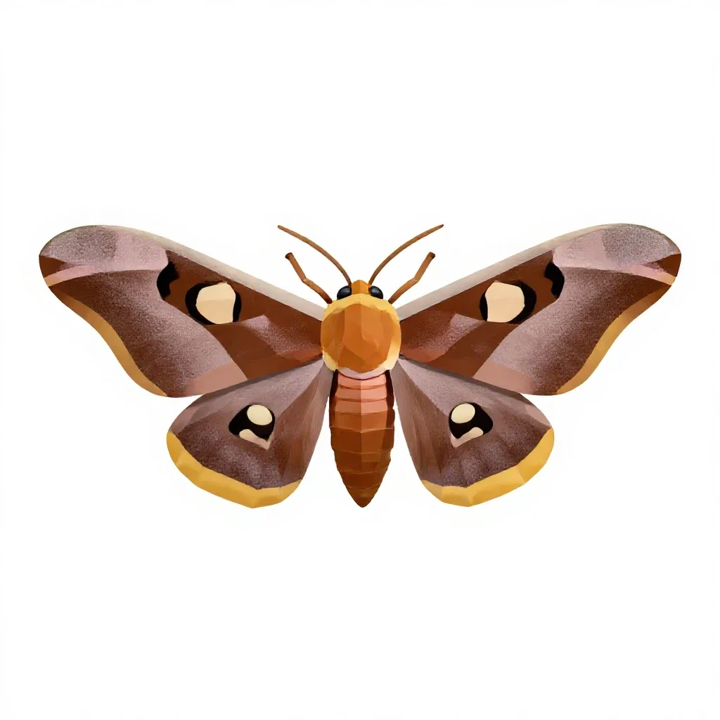 Atlas moth isolated on a white background