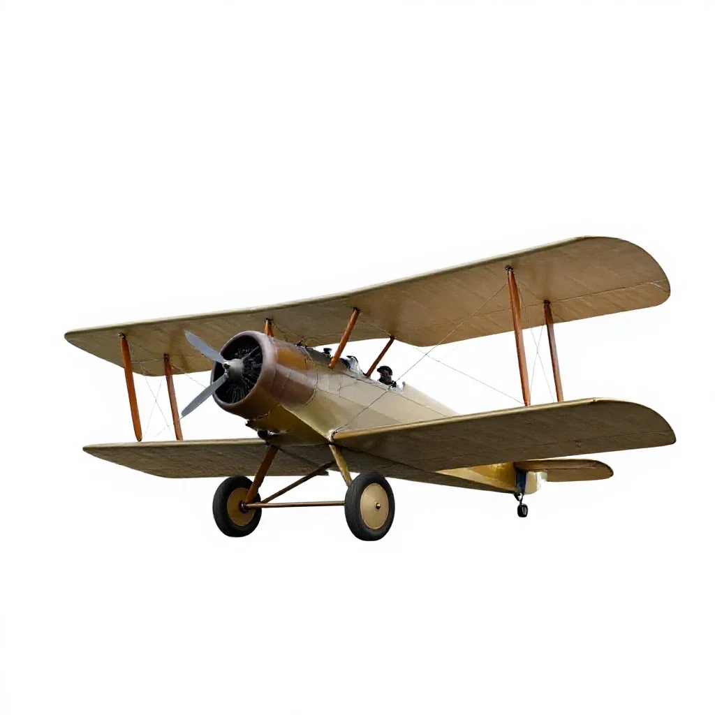 Biplane isolated on a white background