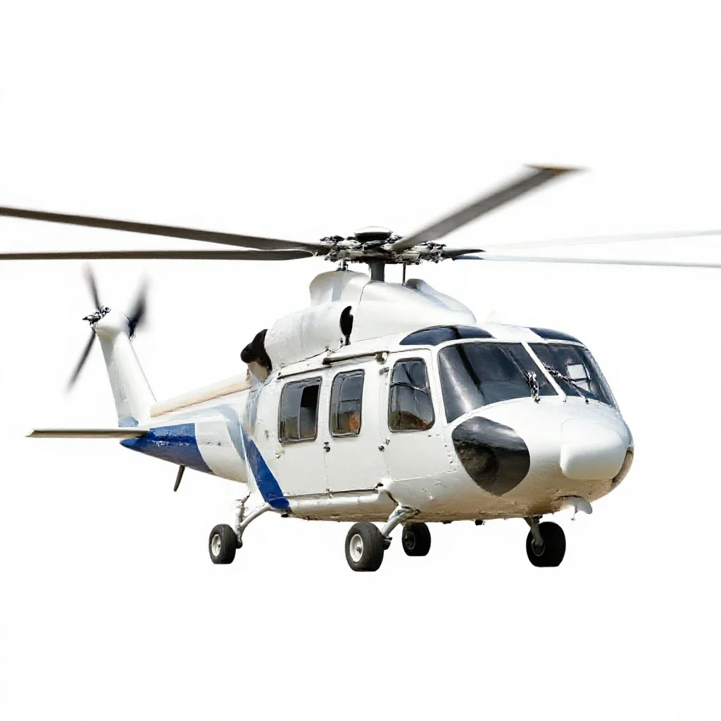 Helicopter isolated on a white background