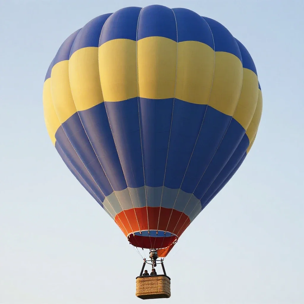 Hot air balloon isolated on a white background