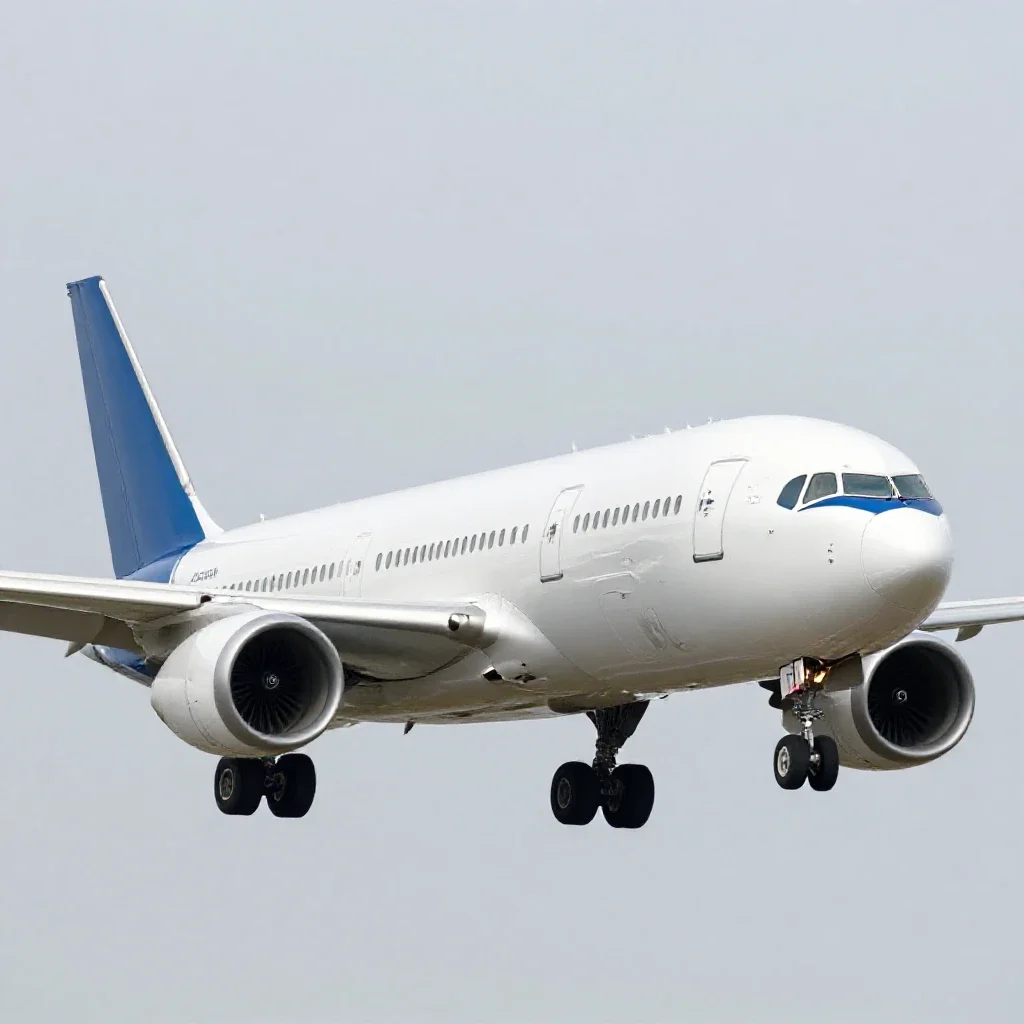 Jet airliner isolated on a white background