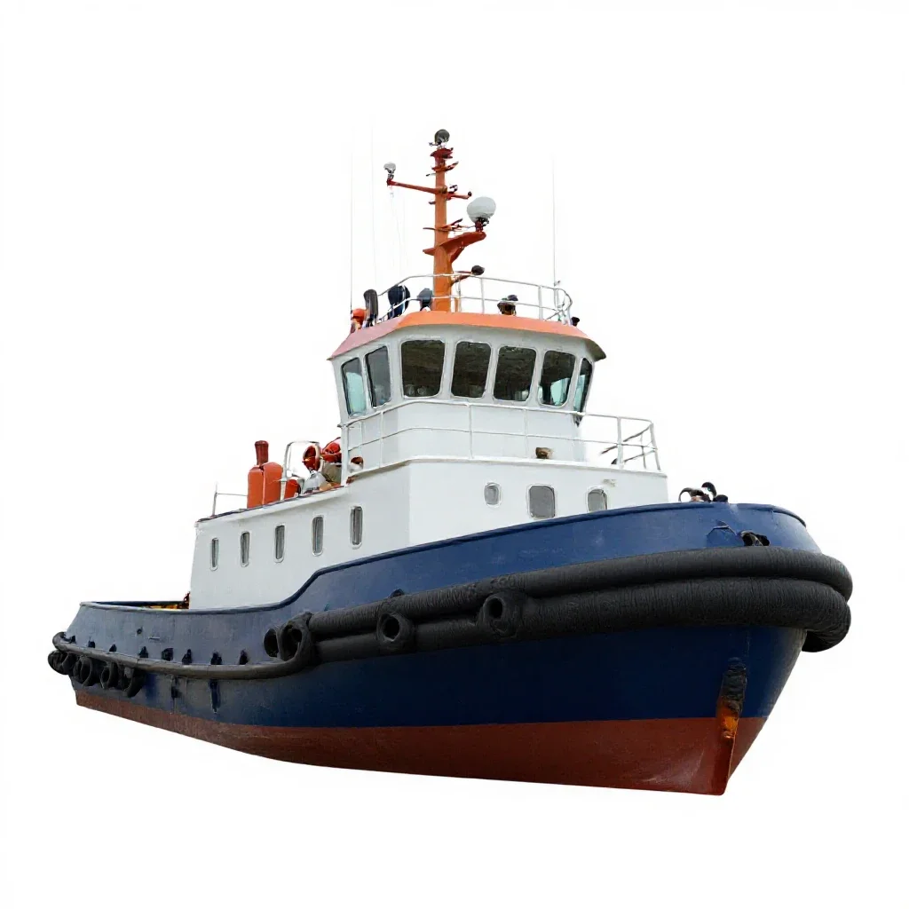 Tugboat isolated on a white background