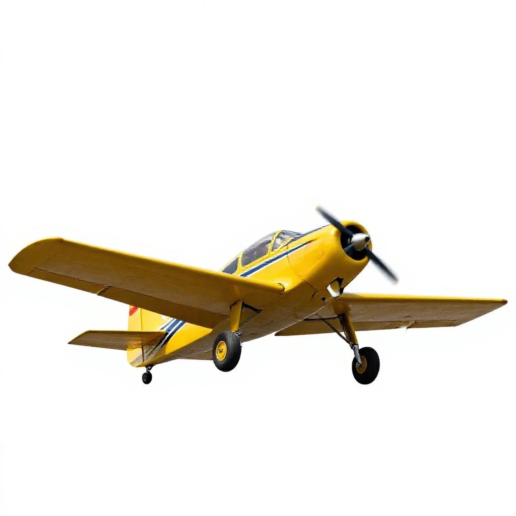 Aerobatic plane isolated on a white background