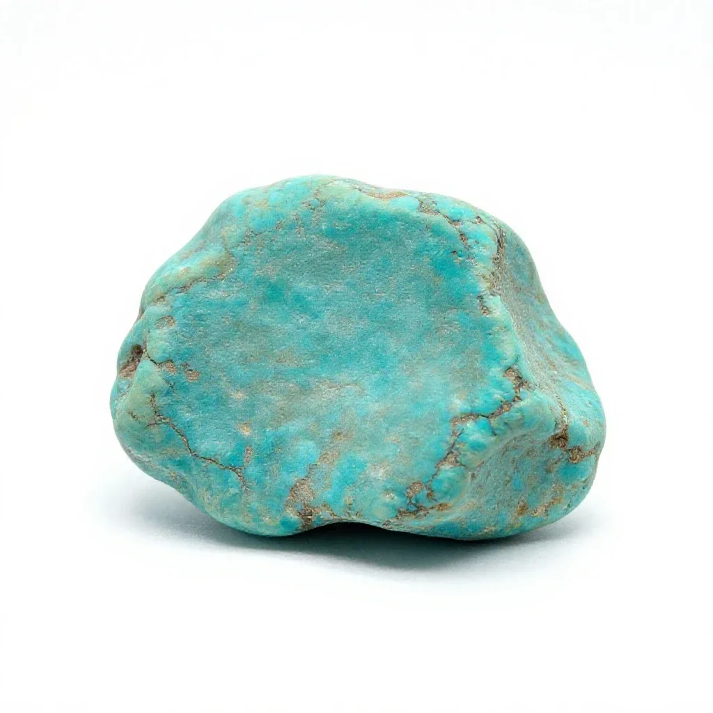 Chunk of turquoise isolated on a white background