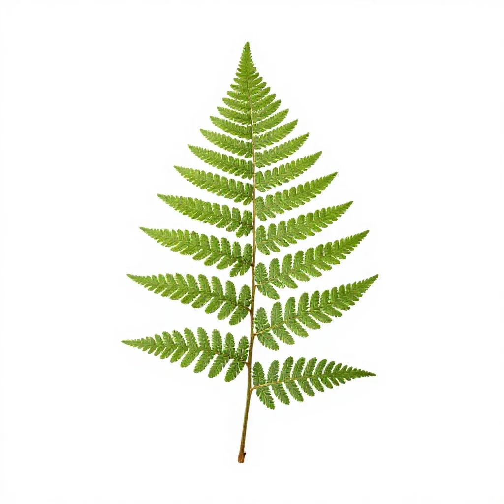 Fern fossil in shale isolated on a white background