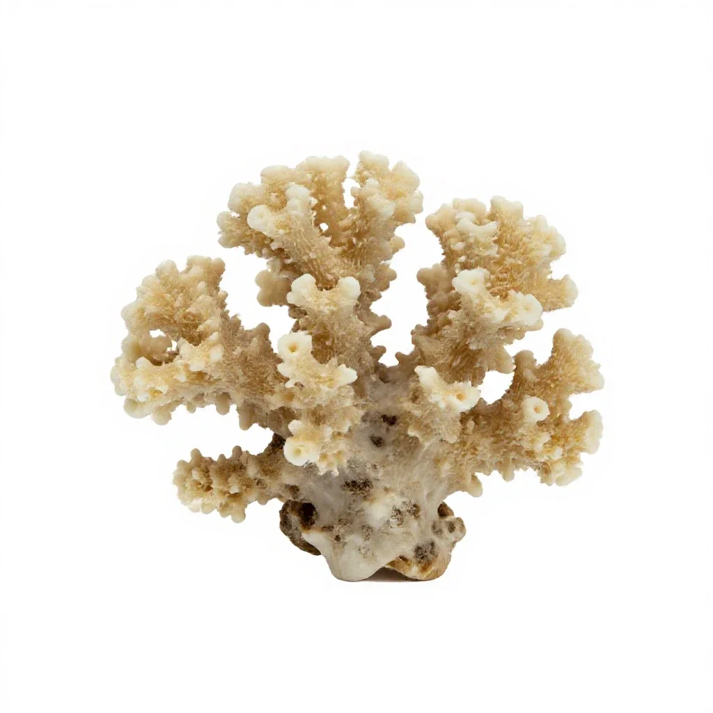 Piece of coral isolated on a white background