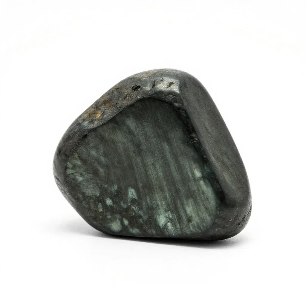 Piece of obsidian isolated on a white background