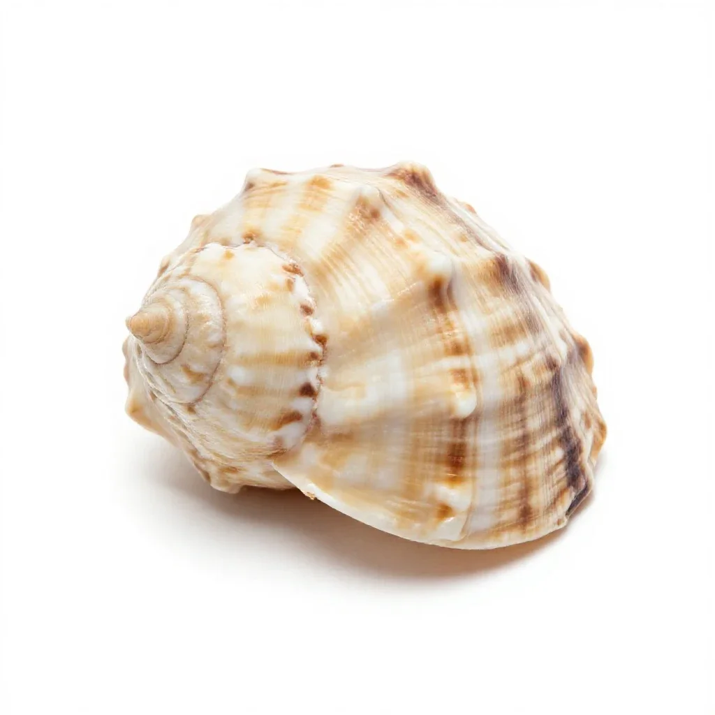 Scallop shell isolated on a white background