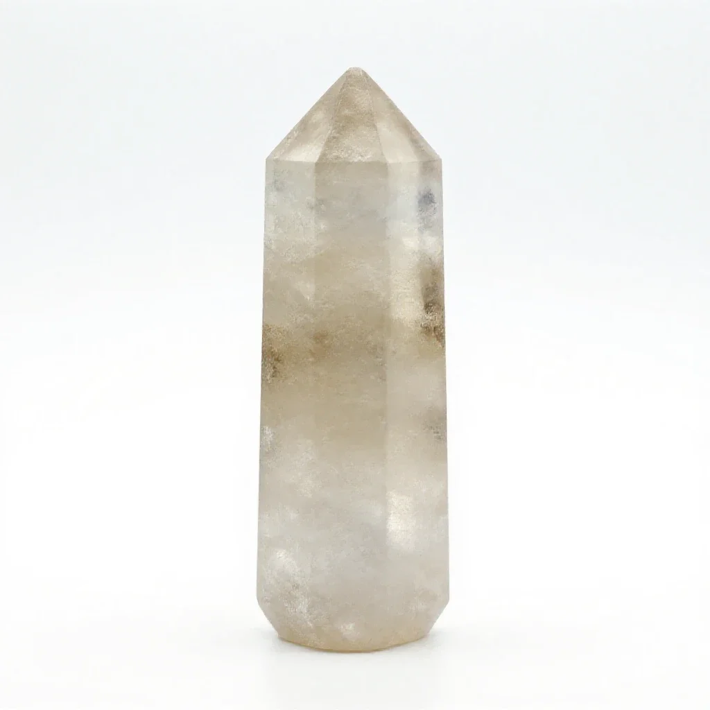 Selenite tower isolated on a white background