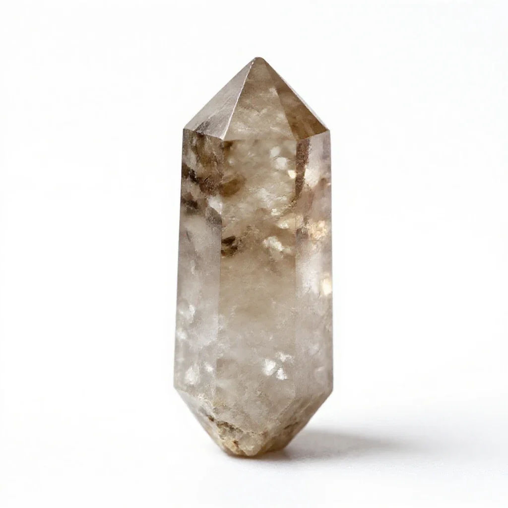 Tourmaline crystal isolated on a white background