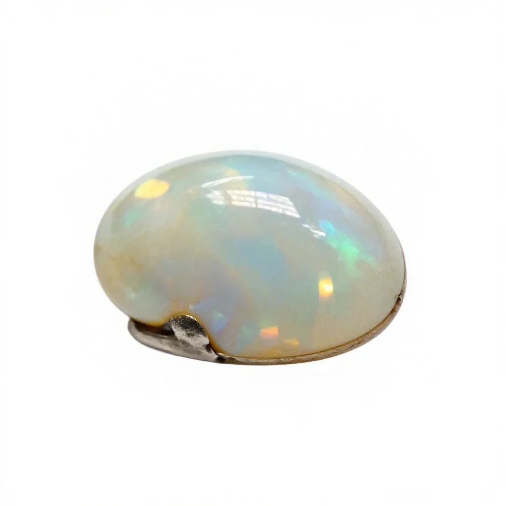 Opal specimen isolated on a white background