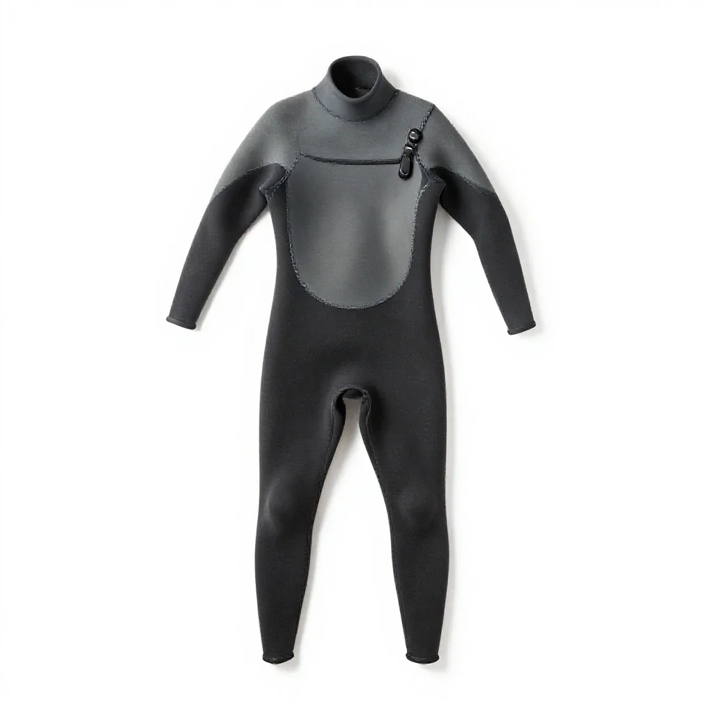 Wetsuit hanging isolated on a white background