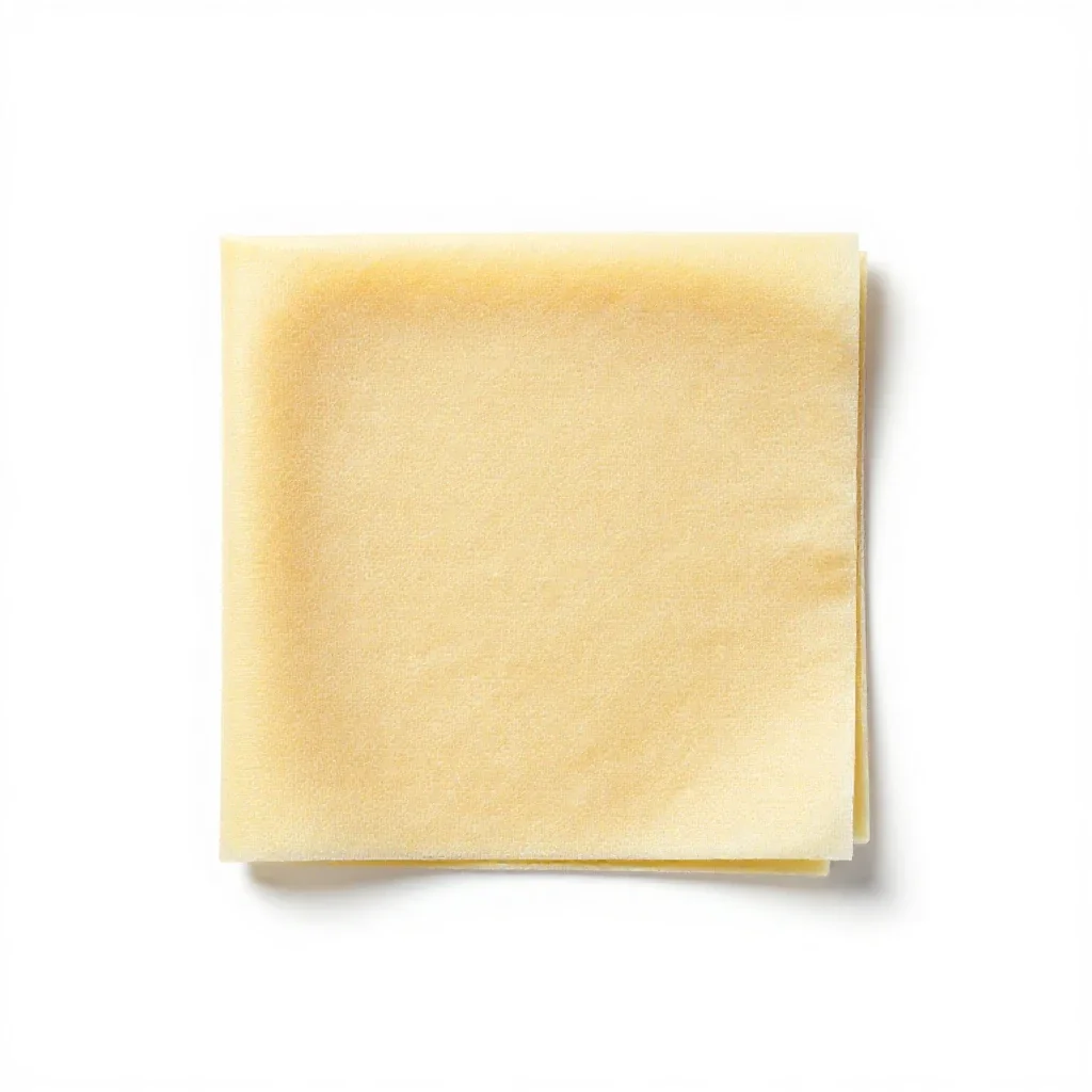 Beeswax wrap folded isolated on a white background