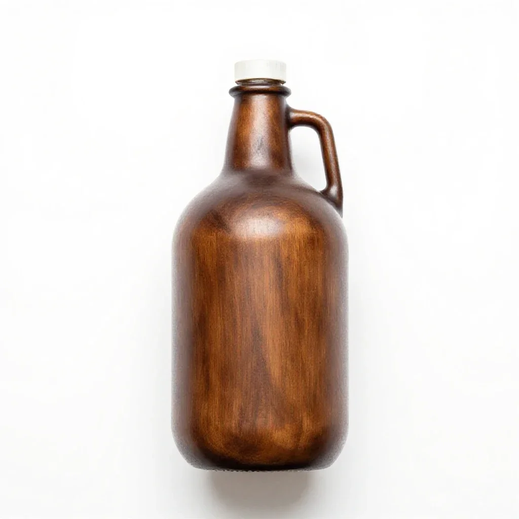 Growler with a swing top isolated on a white background