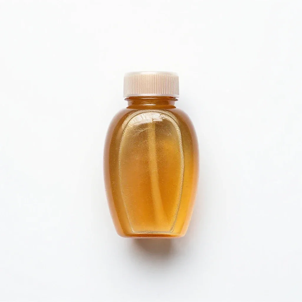 Squeeze honey bottle isolated on a white background