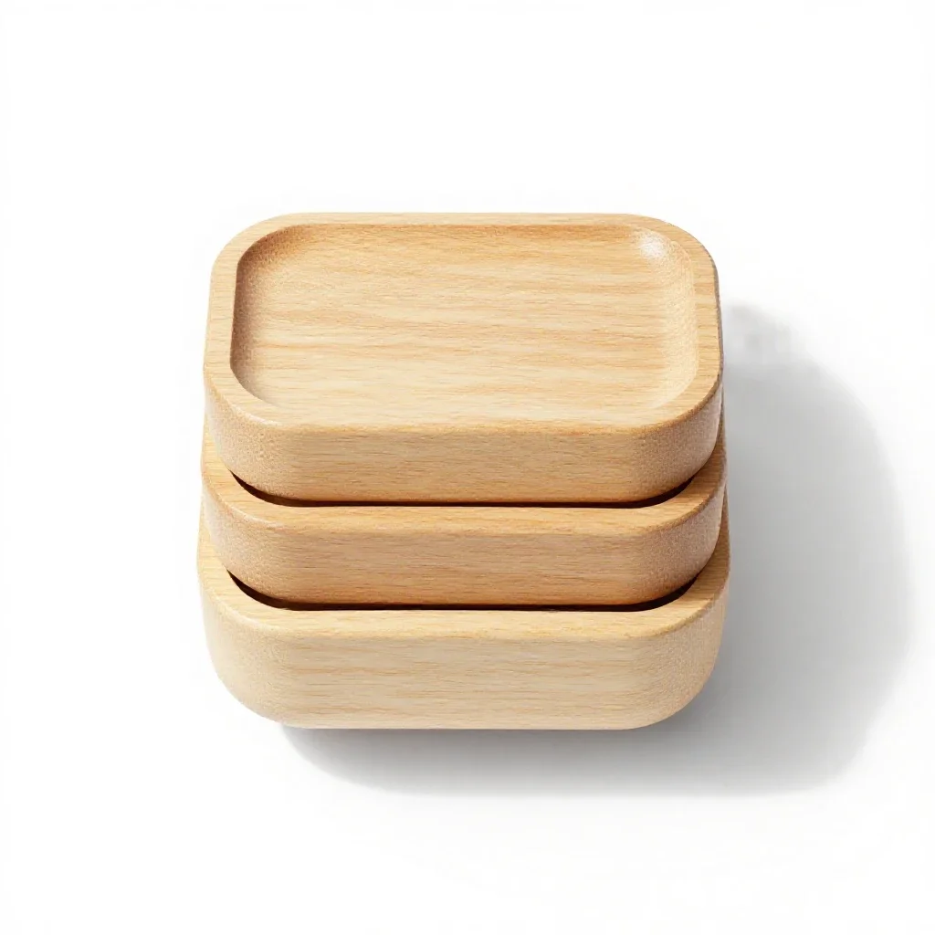 Stackable food storage set isolated on a white background