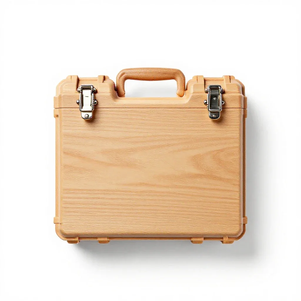 Tool case with latches isolated on a white background