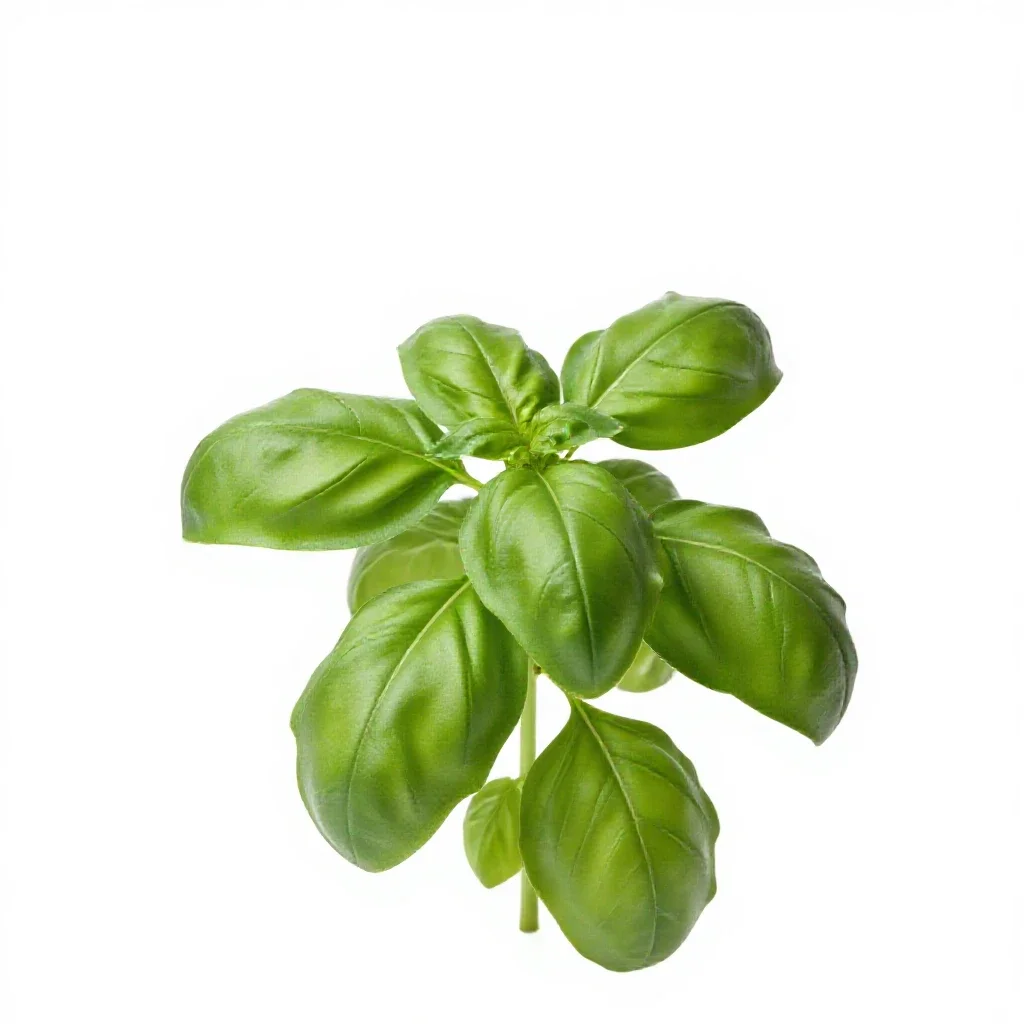 Basil plant isolated on a white background
