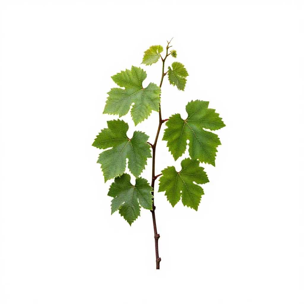 Grape vine cutting isolated on a white background