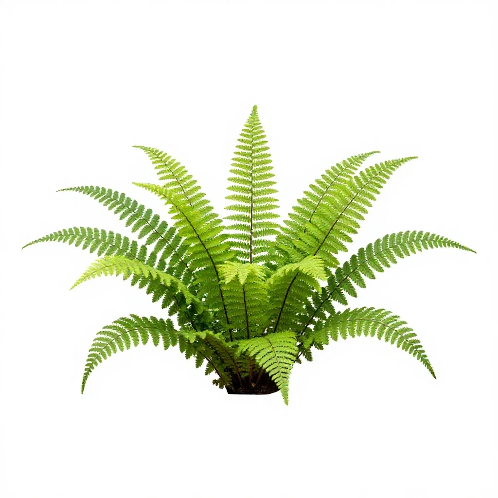 Maidenhair fern isolated on a white background