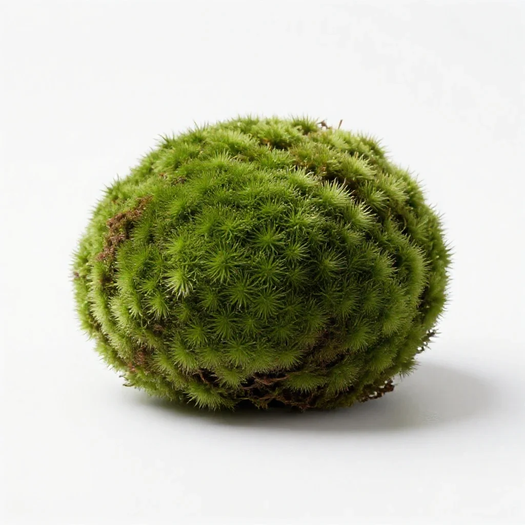 Moss ball isolated on a white background