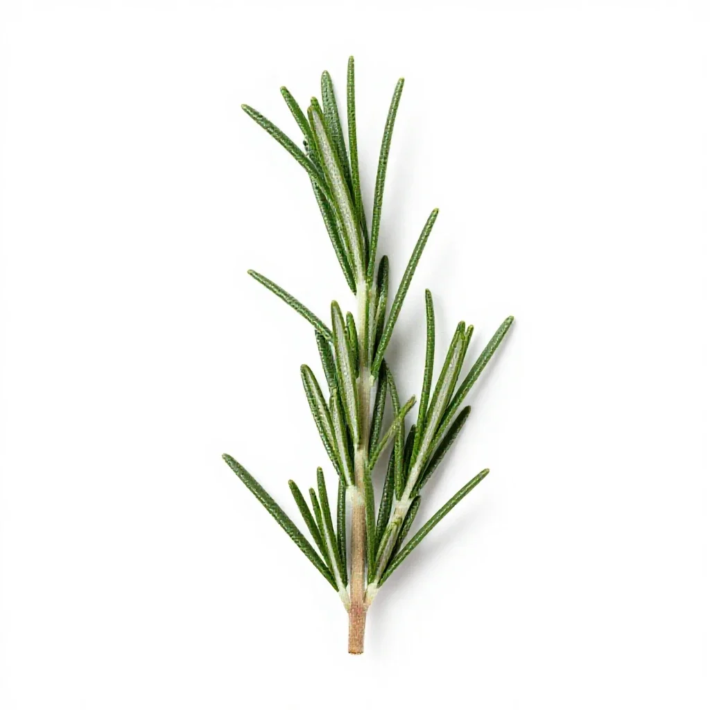 Rosemary sprig isolated on a white background