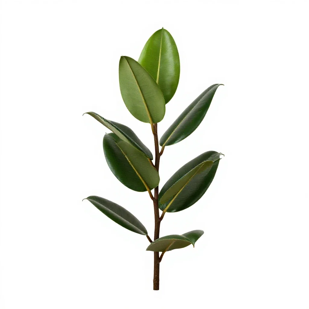 Rubber plant isolated on a white background