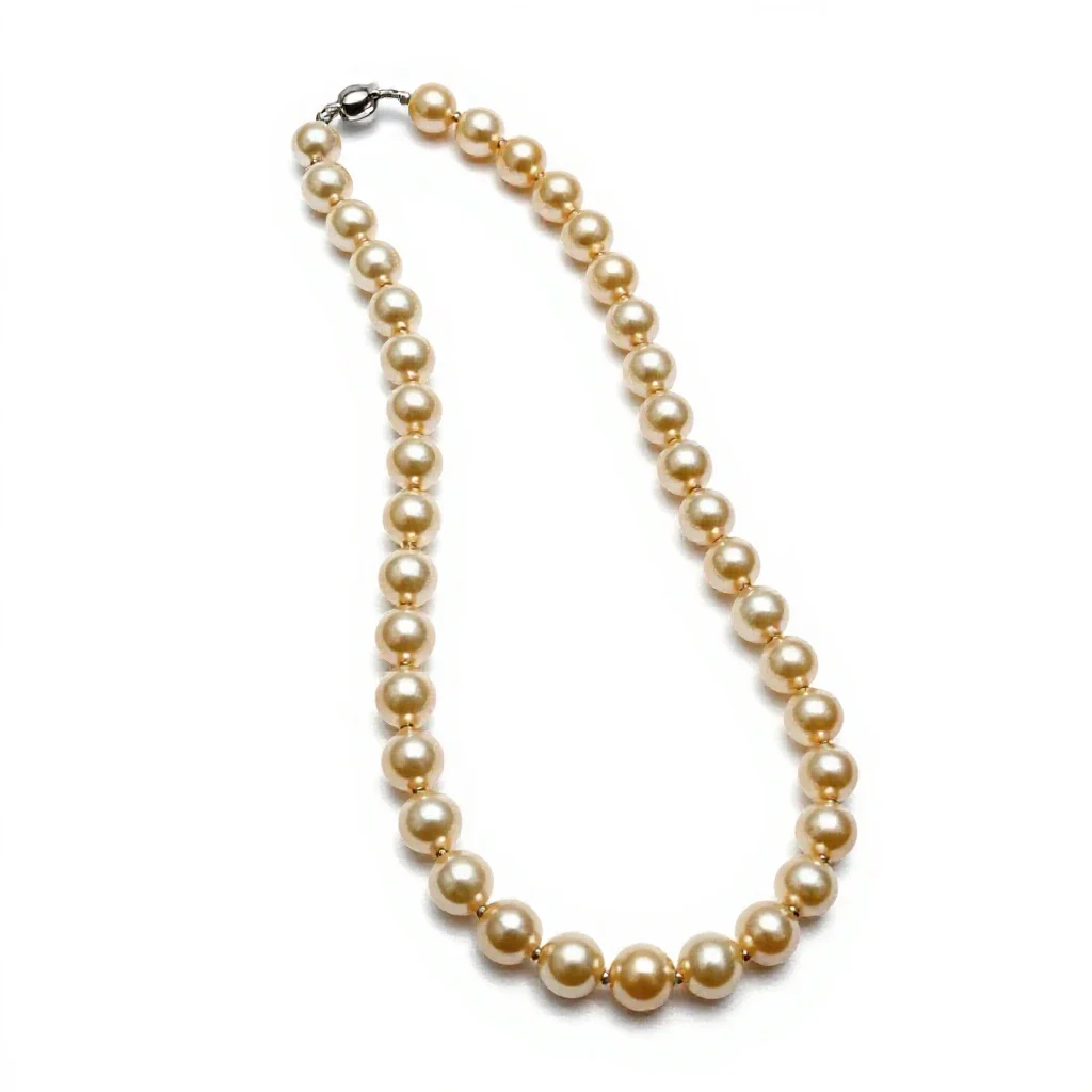 String of pearls trailing isolated on a white background