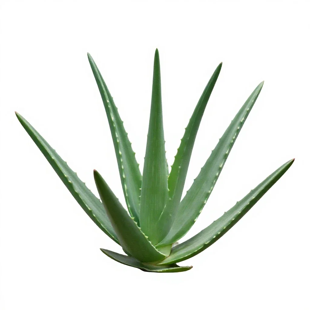 Aloe vera rosette isolated on a white background
