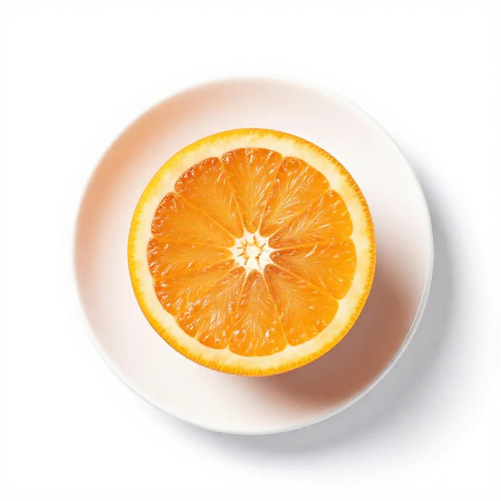 Blood orange halved isolated on a white background