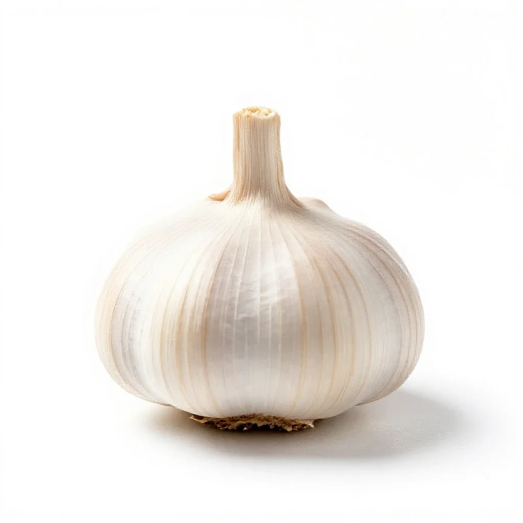 Bulb of garlic isolated on a white background