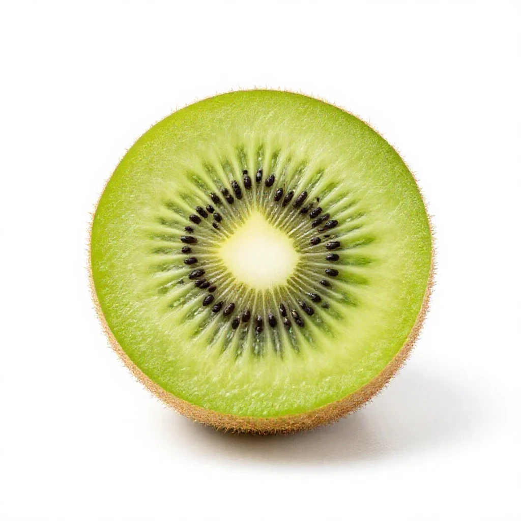 Kiwifruit sliced isolated on a white background