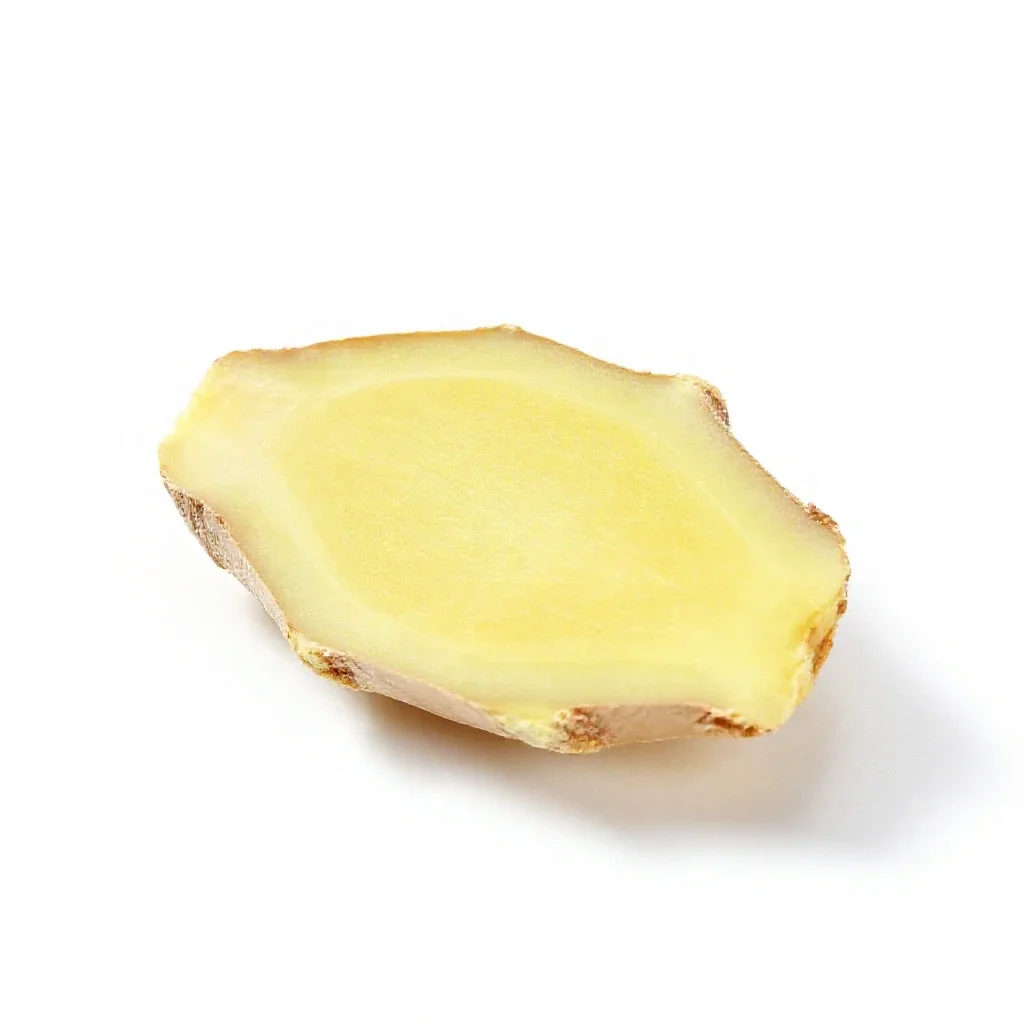 Knob of ginger isolated on a white background