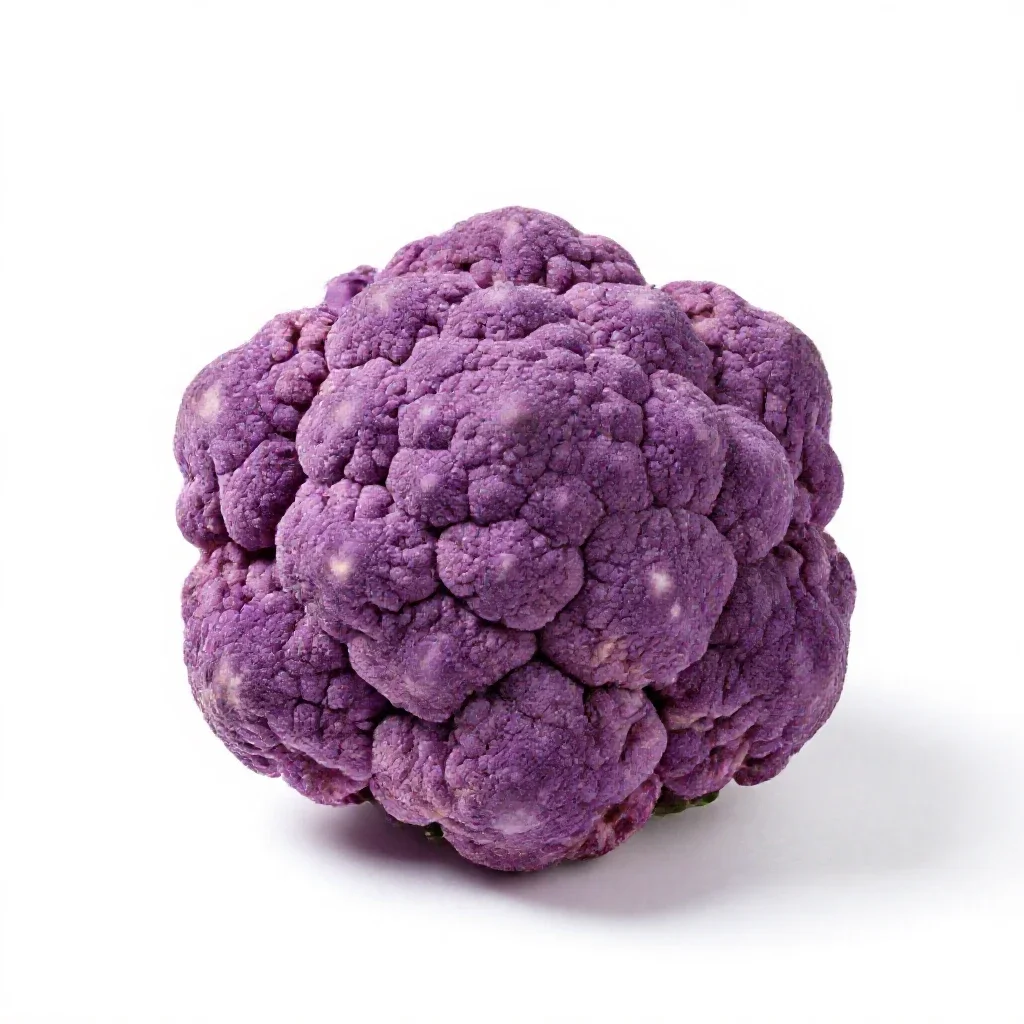 Purple cauliflower isolated on a white background