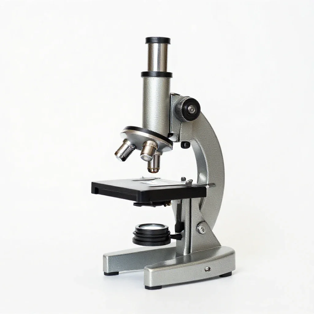 Compound microscope isolated on a white background
