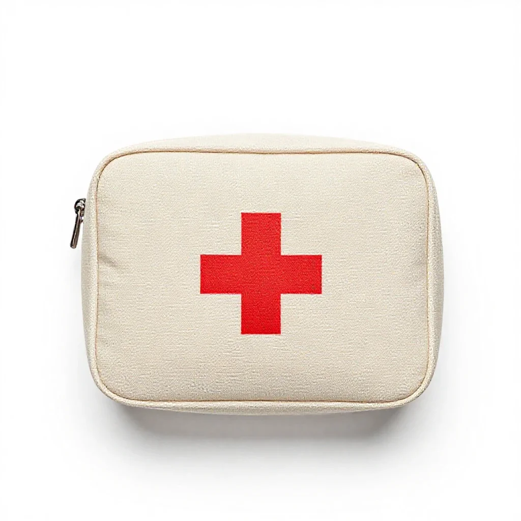 First aid kit isolated on a white background
