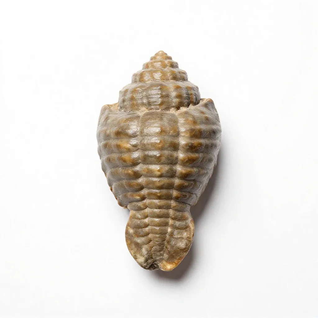 Fossil trilobite isolated on a white background