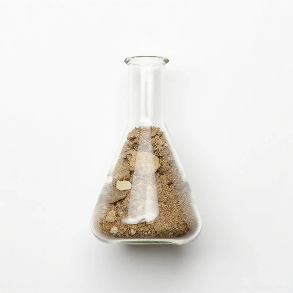 Laboratory flask isolated on a white background