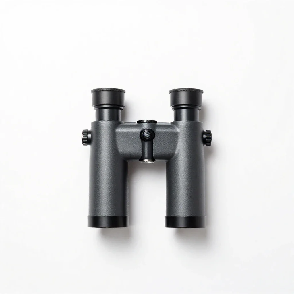 Refracting telescope isolated on a white background