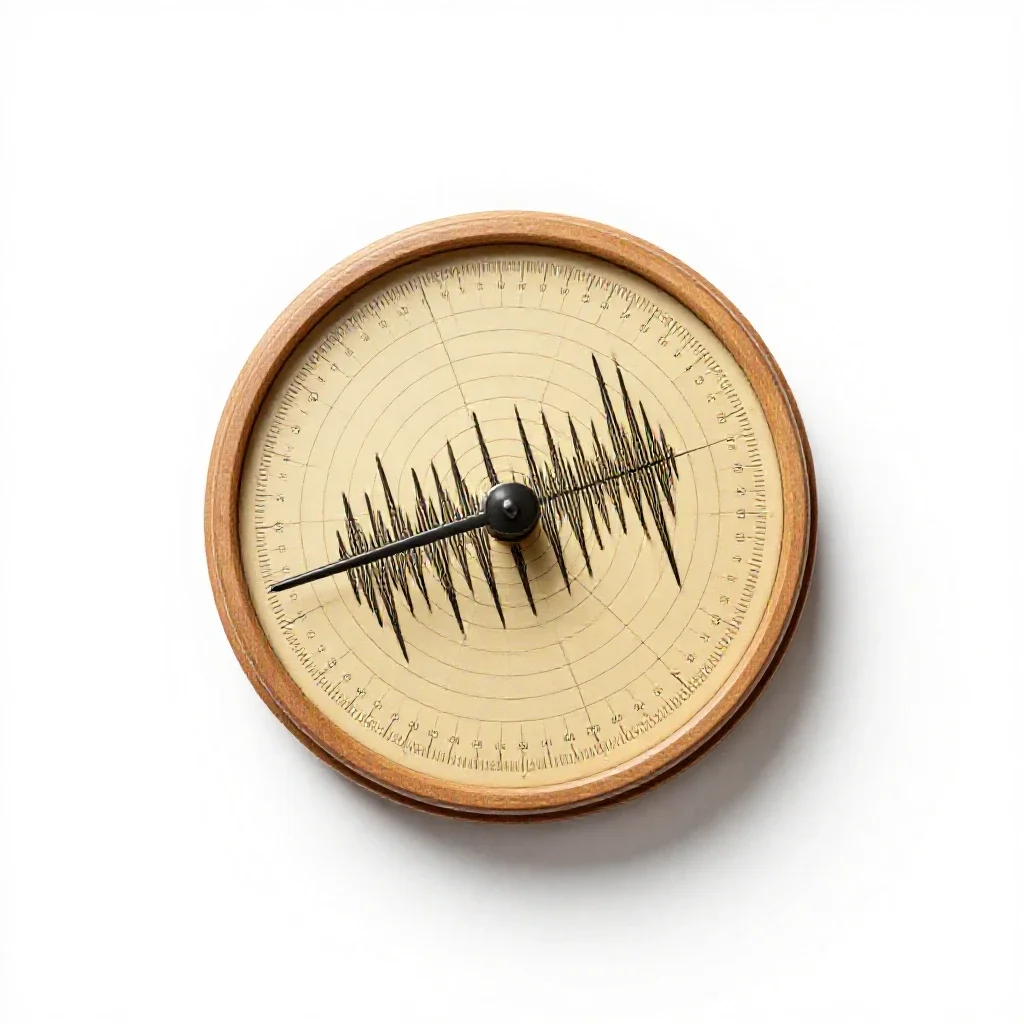 Seismograph drum isolated on a white background