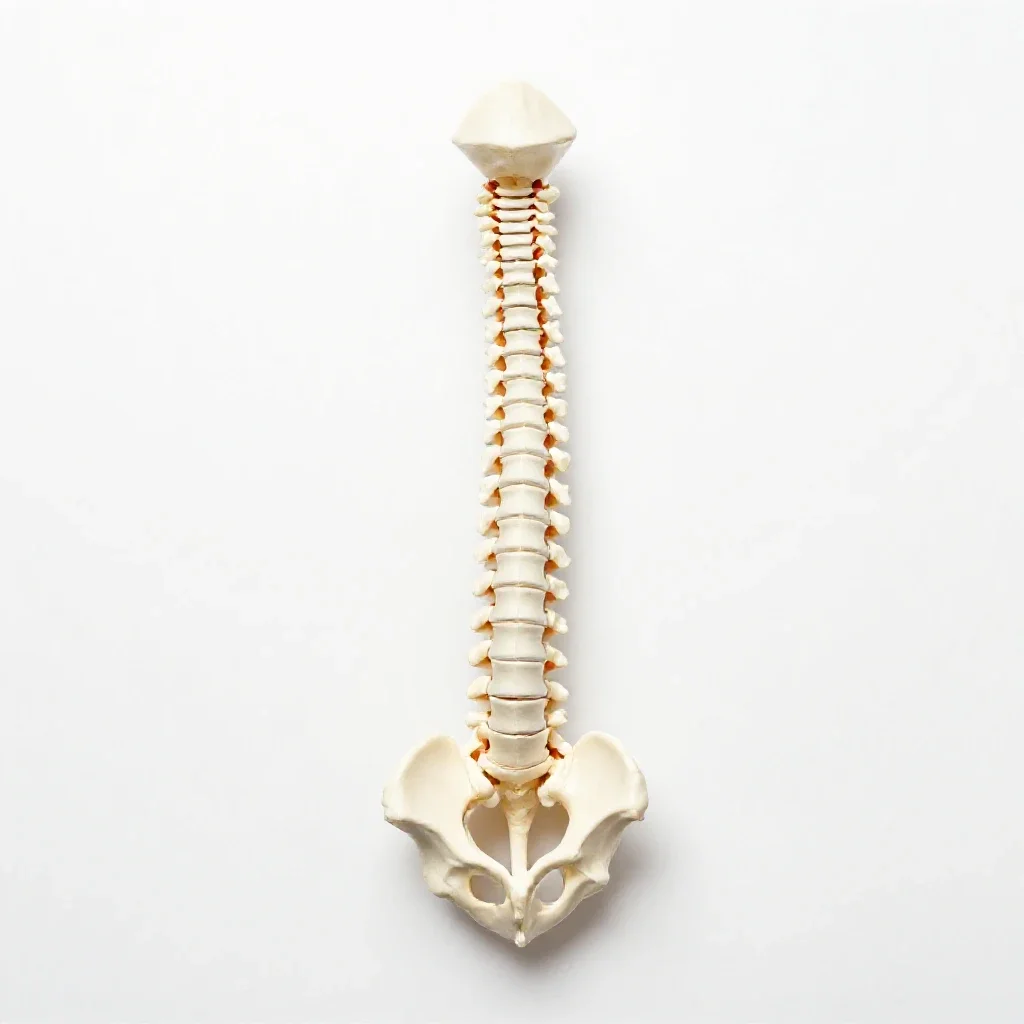 Spine anatomical model isolated on a white background