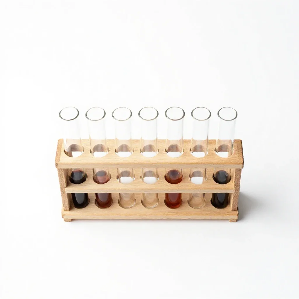 Test tube rack isolated on a white background